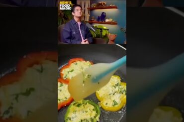 Shehnaaz Gill's favourite Stuffed bell pepper paneer | Must Watch |#capsicum #abhisfoodmagic