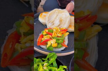 Chinese burger Stir-fried bitter melon with chili and eggs