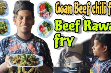 Goan Beef chili fry &Beef Rawa fry recipes/Daily vlog #beefrecipe #goanstyle #goanvlogger