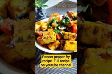 paneer pepper fry recipe. #viral #viralshorts #paneerpepperfry #spicypaneer