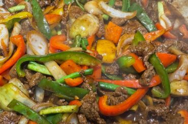 Classic Pepper Steak Recipe, Served w/Orzo
