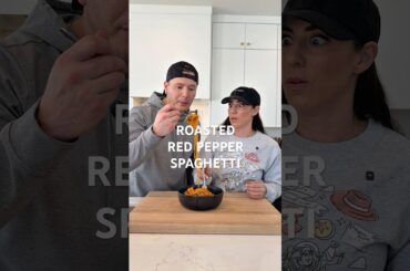 ROASTED RED PEPPER SPAGHETTI | @elliotts.kitchen