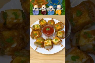 Crispy Paneer Capsicum Bites Recipe | Perfect For Evening Snacks #shorts #snacks #viral #trending