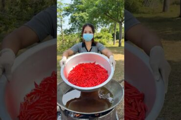 Amazing cooking deep fried stir fried chili recipe