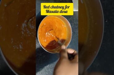 Masala dosa red chutney recipe #shorts