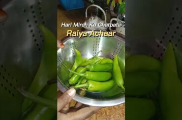 Hari mirch ka raiya achaar 😍🔥 #ytshorts #viral #achaarrecipe #harimirchikaachar #recipe#shorts#viral