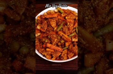 Zero Oil Chatpata Mixed Veg Pickle #recipe #food #pickle #achar #indiakatadka