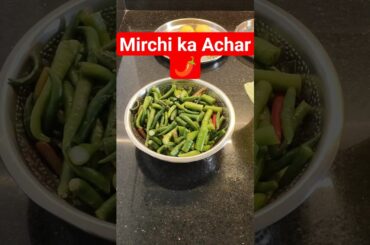 Mirchi ka achar #trendingshorts #achar #indianfood #easyrecipe #food #mirchiachar #lemonachar