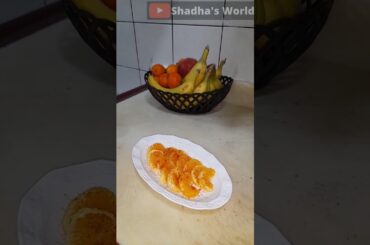 orange 🍊 with chilli powder n salt| yummy recipe| viral masala| trending  @ShadhasWorld