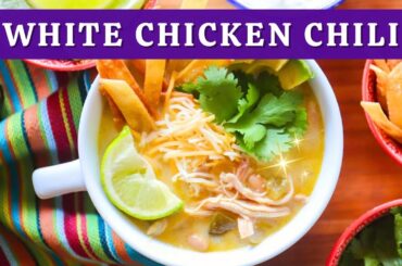 EASY White Bean and Chicken Chili | High Protein Dinner ⭐️
