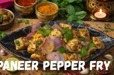Restaurant Style Paneer Pepper Fry at Home | Perfect Veg Starter Recipe #cookwithjagruthi