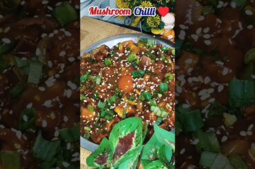Hot Spicy Mushroom Chilli😋🥙#mushroom #food #recipe #eveningsnacks #viral #foodie #shorts #streetfood