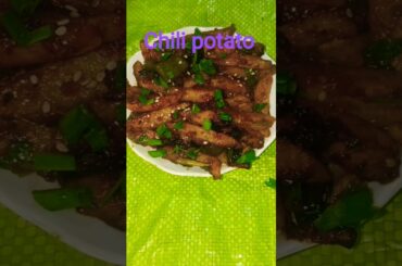 spicy 🔥 chili potato 🔥❤️🤤#food #recipe #chilipotato #chilipotatos
