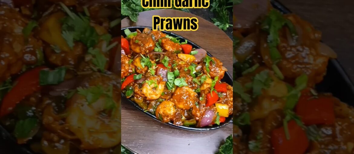 Chilli Garlic Prawns 🤤 #cooking  #recipe #ytshorts #chilligarlicprawns #chinesefood #viral #trending
