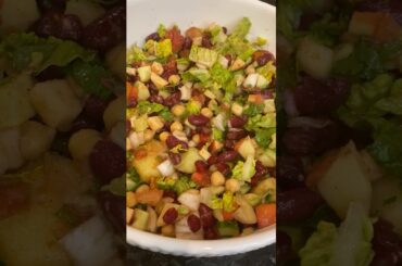 Protein Salad Recipe🥗Salads: Cucumber Tomato Avocado Apple Chickpeas Pomegranate Kidney Beans