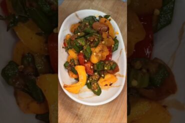 Bell Pepper Bhindi Stir Fry | Healthy & Quick Veg Recipe #bhendifry #explore #trending #foodie