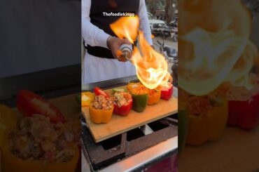 Fire Stuffed Shimla Mirch 🥵 #ytshorts #food #shorts #trending