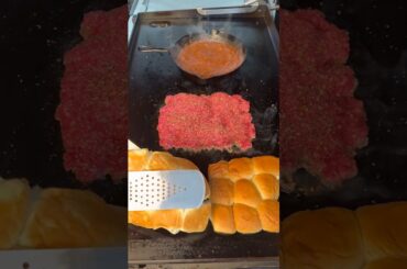 Chili cheese sliders for the big game! #appetizer #griddle #weberslate