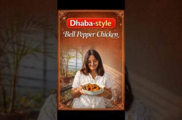 Dhabastyle Bell pepper Chicken🍗Recipe in the Description💬#shorts #easyrecipe #ytshorts #reelitfeelit