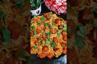 Spicy Soya Chilli Maggi Recipe 🤤| Easy Maggi Recipe #recipe #shorts #trending