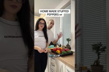 Making Bulgarian Stuffed Peppers For The First Time 🇧🇬🫑
