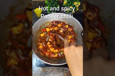 Paneer chilli hot and Spicy, Tangy, and Totally Irresistible. #recipe #food #viral #views #cooking