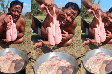 How to cook pork braised with chili recipe - village food