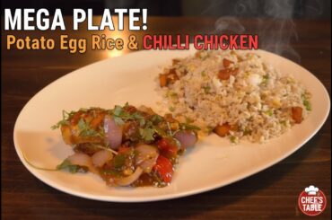 Chilli Chicken & Potato Egg Rice | Easy Recipe #ChilliChicken #FriedRice #CookingTutorial