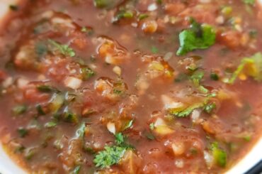I also made the Restaurant Table Salsa recipe everybody is doing