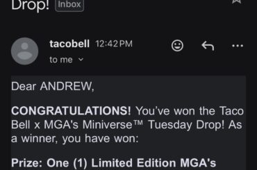 I haven’t won anything in my life!