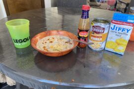 Cornbread and Canned Chili(chicken)