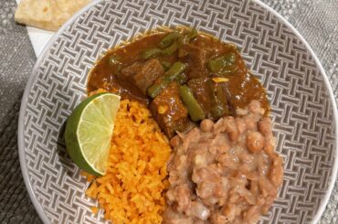 Carne guisada with nopales