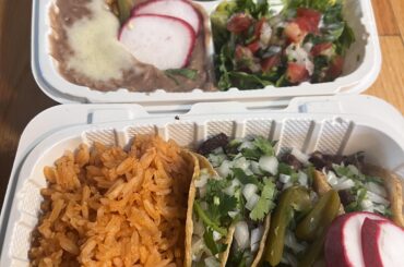 Taco platter in Oakland