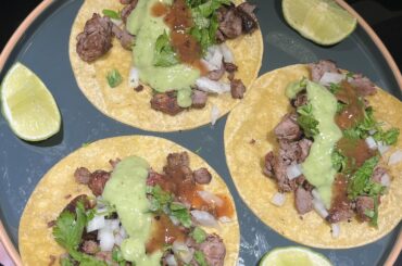 Quick tacos with homemade salsa