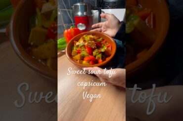 Sweet & Spicy Tofu with Capsicum, #cookingvideo #food #recipe #vegan #easyrecipe #veganrecipes