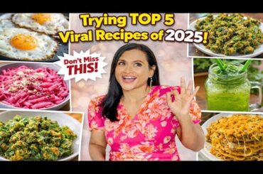 I Tried VIRAL Recipes of 2025 😱 | Double Egg Fry, Pink Pasta, Chilli Cheese Maggi & More