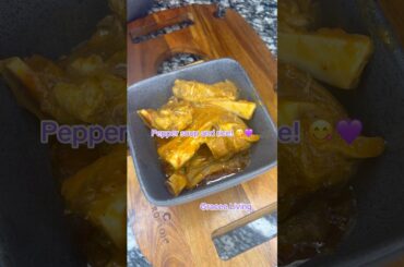 Plating pepper soup and rice! 😋💜 #food #peppersoup #platingfood #rice