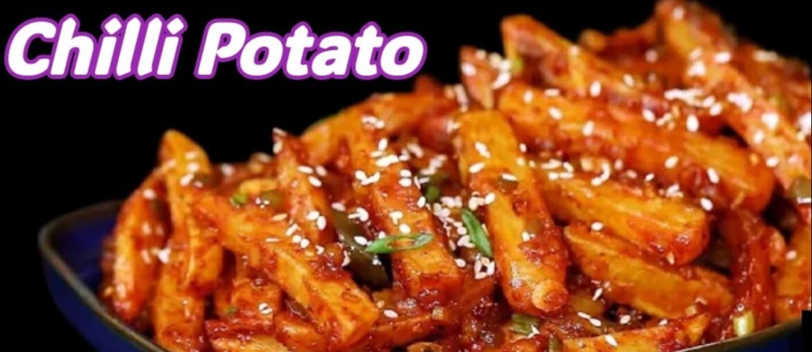 Crispy Spicy Chilli Potato | Potato Recipes | Restaurant Style Chilli Potatoes | Veg Starter Recipes