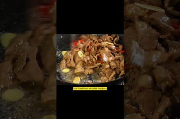 Stir-fried Pork with Bell Peppers #cooking  #food  #stirfriedvegetables #pork #bellpeppers