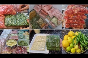Pre Ramadan Prepration 2026-How To Store Garlic+Lemon+Green Chilli+Pea+Carrot etc.For A Long Time