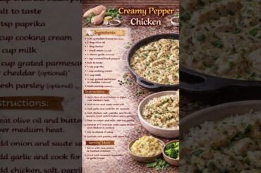 creamy pepper chicken recipe