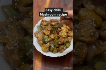 Radhe Radhe 🫶🏻❤️easy chilli mashroom recipe #shorts #youtubeshorts #viral
