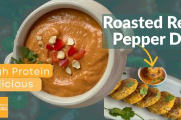 High Protein Roasted Red Pepper Sauce with Greek Yogurt & Cottage Cheese