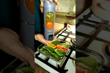 Part 7 of cooking something to eat for my family — healthy stuffed peppers 🌶️#shorts