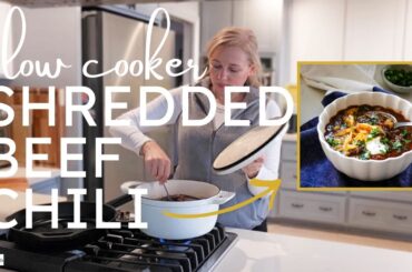 Slow Cooker Shredded Beef Chili Recipe from Scratch (Nourishing & Simple)