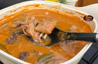 GOAT MEAT LIGHT SOUP | EASY & TASTY PEPPER SOUP RECIPE | FUFU & LIGHT SOUP