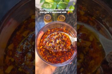 Viral Chilli Oil Recipe! #shortsfeed #shorts #chillioil #chillioilrecipe #homemadechillioil #fyp