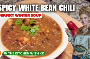 Spicy White Bean Chili | Cozy, High-Protein Winter Soup Recipe