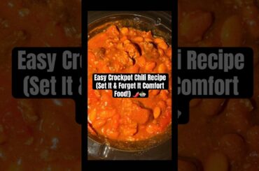 The Best Slow Cooker Chili for Beginners — Simple & Delicious 🥄🔥