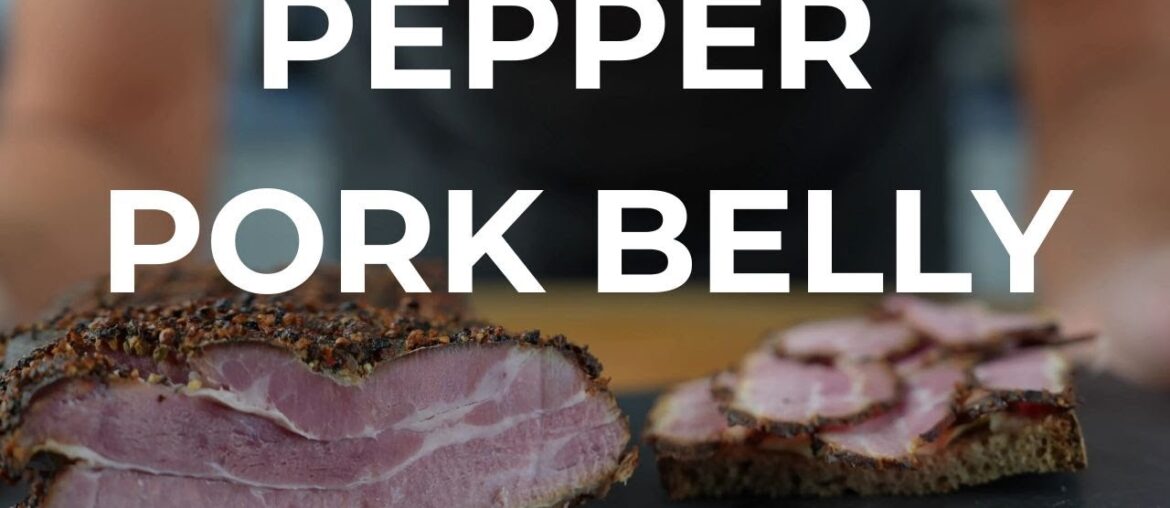 Pepper pork belly  –  Delicious taste and texture